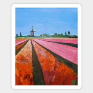 Holland, Tulip Fields Sticker